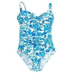 Emerald Bay Women Size 16 Multi‎ Tropical Floral Padded One Piece Swimsuit NWT